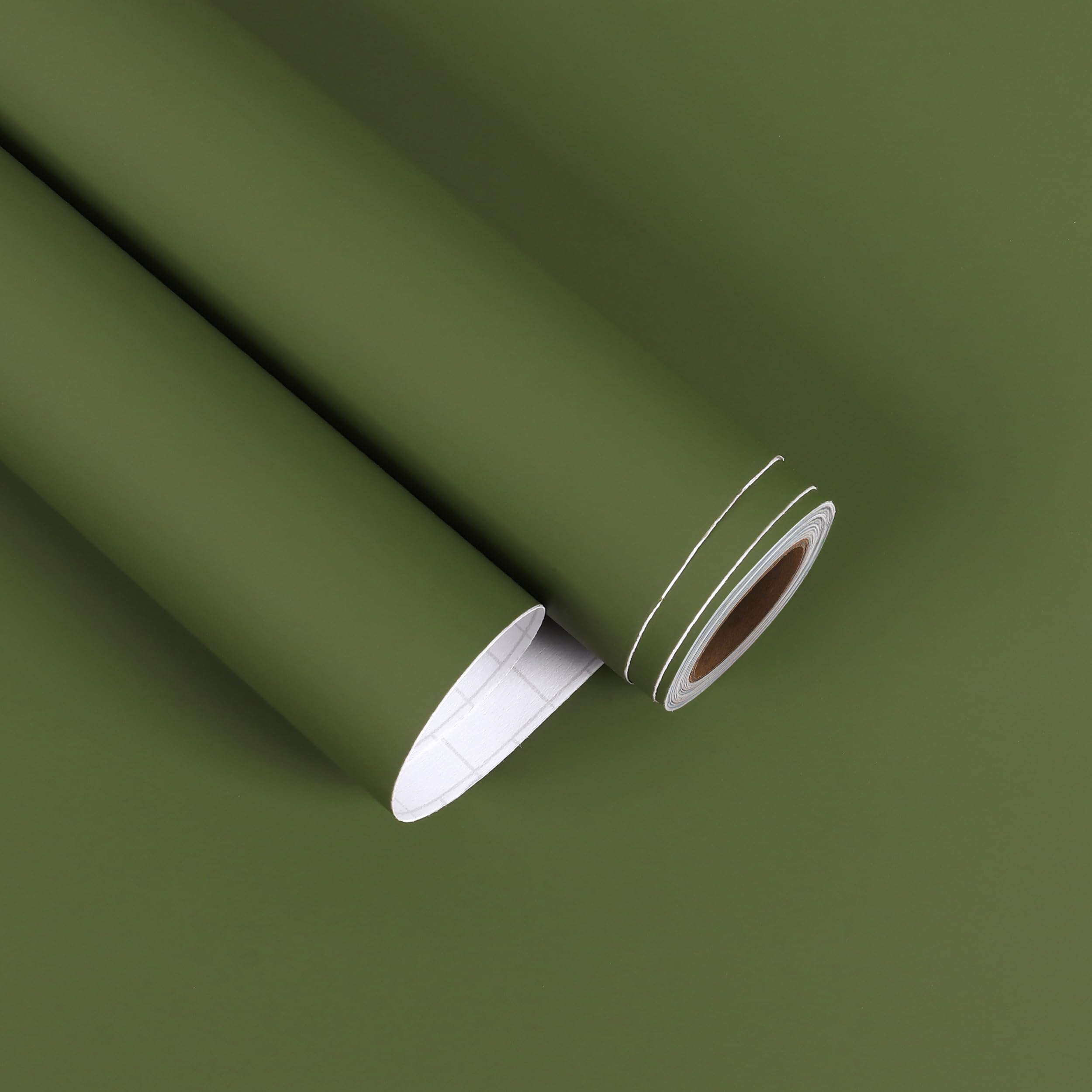 Heaven and Earth ヘブンアンドアース レディガード 色-オリーブ EaseStick Olive Green Peel and Stick Wallpaper 15.7''x160